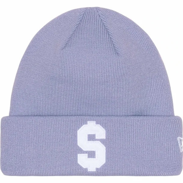 Supreme New Era $ Beanie - Lavender (front)