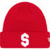 Supreme New Era $ Beanie - Red (front)