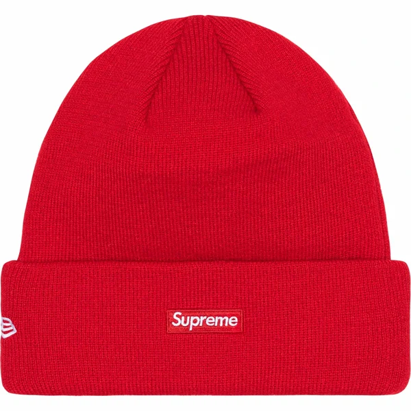 Supreme New Era $ Beanie - Red (front)