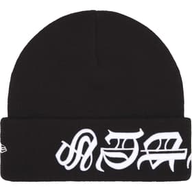 Supreme New Era Blackletter Beanie Black