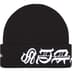 Supreme New Era Blackletter Beanie - Black (front)