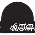 Supreme New Era Blackletter Beanie - Black (front)