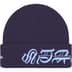 Supreme New Era Blackletter Beanie - Washed Navy (front)