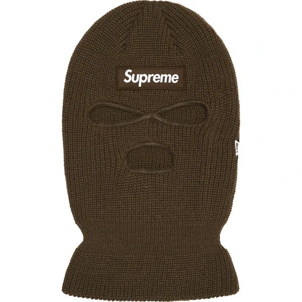 Supreme New Era Box Logo Balaclava - Brown (front)