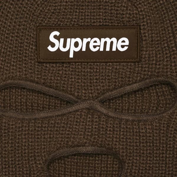 Supreme New Era Box Logo Balaclava - Brown (front)