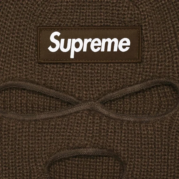 Supreme New Era Box Logo Balaclava - Brown (front)