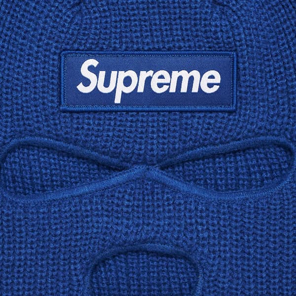 Supreme New Era Box Logo Balaclava - Light Royal (front)