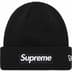 Supreme New Era Box Logo Beanie - Black (front)