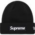 Supreme New Era Box Logo Beanie - Black (front)