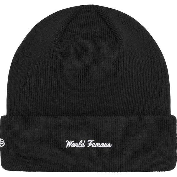 Supreme New Era Box Logo Beanie - Black (front)