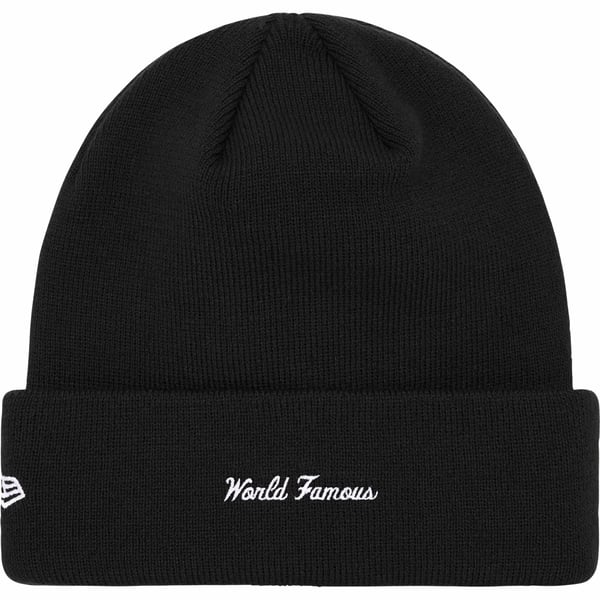 Supreme New Era Box Logo Beanie - Black (front)