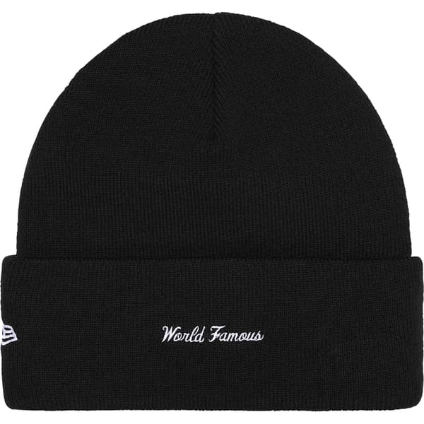 Supreme New Era Box Logo Beanie - Black (front)