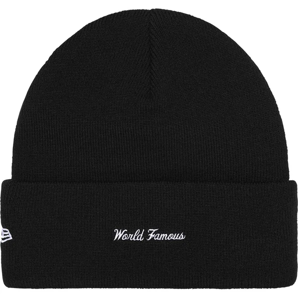 Supreme New Era Box Logo Beanie - Black (front)