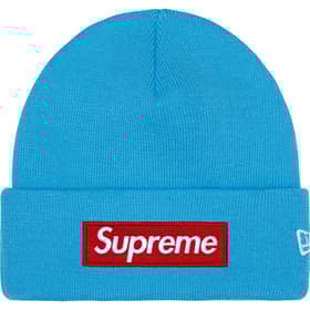Supreme New Era Box Logo Beanie Cyan