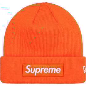 Supreme New Era Box Logo Beanie Dark Orange