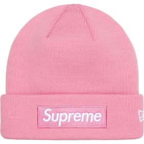 Supreme New Era Box Logo Beanie Dusty Pink