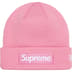 Supreme New Era Box Logo Beanie - Dusty Pink (front)