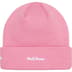 Supreme New Era Box Logo Beanie - Dusty Pink (front)