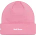 Supreme New Era Box Logo Beanie - Dusty Pink (front)
