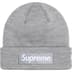 Supreme New Era Box Logo Beanie - Heather Grey (front)