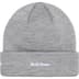 Supreme New Era Box Logo Beanie - Heather Grey (front)