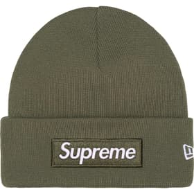 Supreme New Era Box Logo Beanie Light Olive