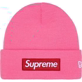 Supreme New Era Box Logo Beanie Magenta