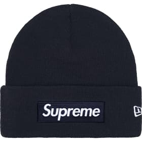 Supreme New Era Box Logo Beanie Navy