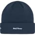 Supreme New Era Box Logo Beanie - Navy (front)