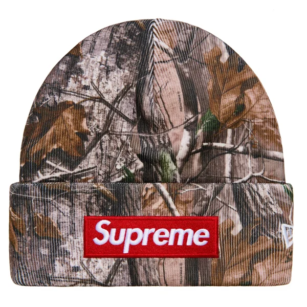 Supreme New Era Box Logo Beanie - Realtree® AP Camo (front)