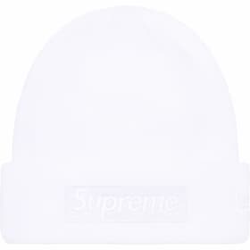 Supreme New Era Box Logo Beanie White