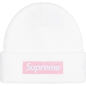 Supreme New Era Box Logo Beanie White