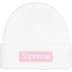 Supreme New Era Box Logo Beanie - White (front)