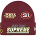 Supreme New Era Football Beanie - Cardinal (front)
