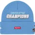 Supreme New Era Football Beanie - Light Blue (front)