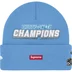 Supreme New Era Football Beanie - Light Blue (front)