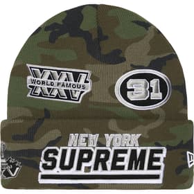 Supreme New Era Football Beanie Woodland Camo
