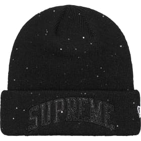 Supreme New Era Metallic Arc Beanie Black