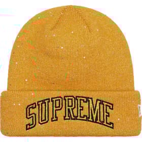 Supreme New Era Metallic Arc Beanie Gold