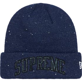 Supreme New Era Metallic Arc Beanie Navy