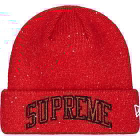 Supreme New Era Metallic Arc Beanie Red