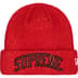 Supreme New Era Metallic Arc Beanie - Red (front)
