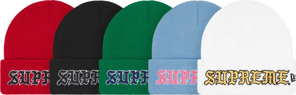 Supreme New Era Old English Beanie - Product Image