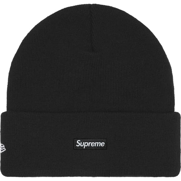 Supreme New Era Old English Beanie - Black (front)
