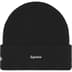 Supreme New Era Old English Beanie - Black (front)