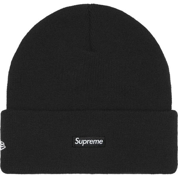 Supreme New Era Old English Beanie - Black (front)