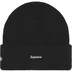 Supreme New Era Old English Beanie - Black (front)