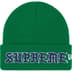 Supreme New Era Old English Beanie - Green (front)