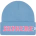 Supreme New Era Old English Beanie - Light Blue (front)