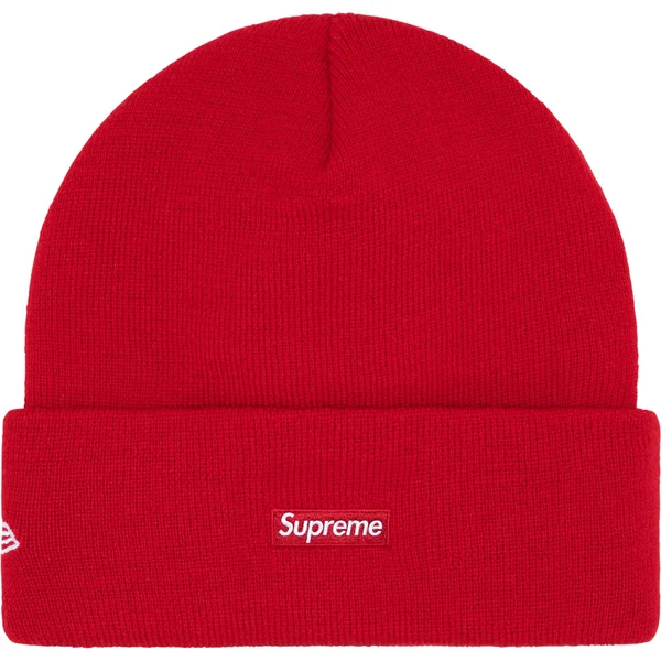 Supreme New Era Old English Beanie - Red (front)
